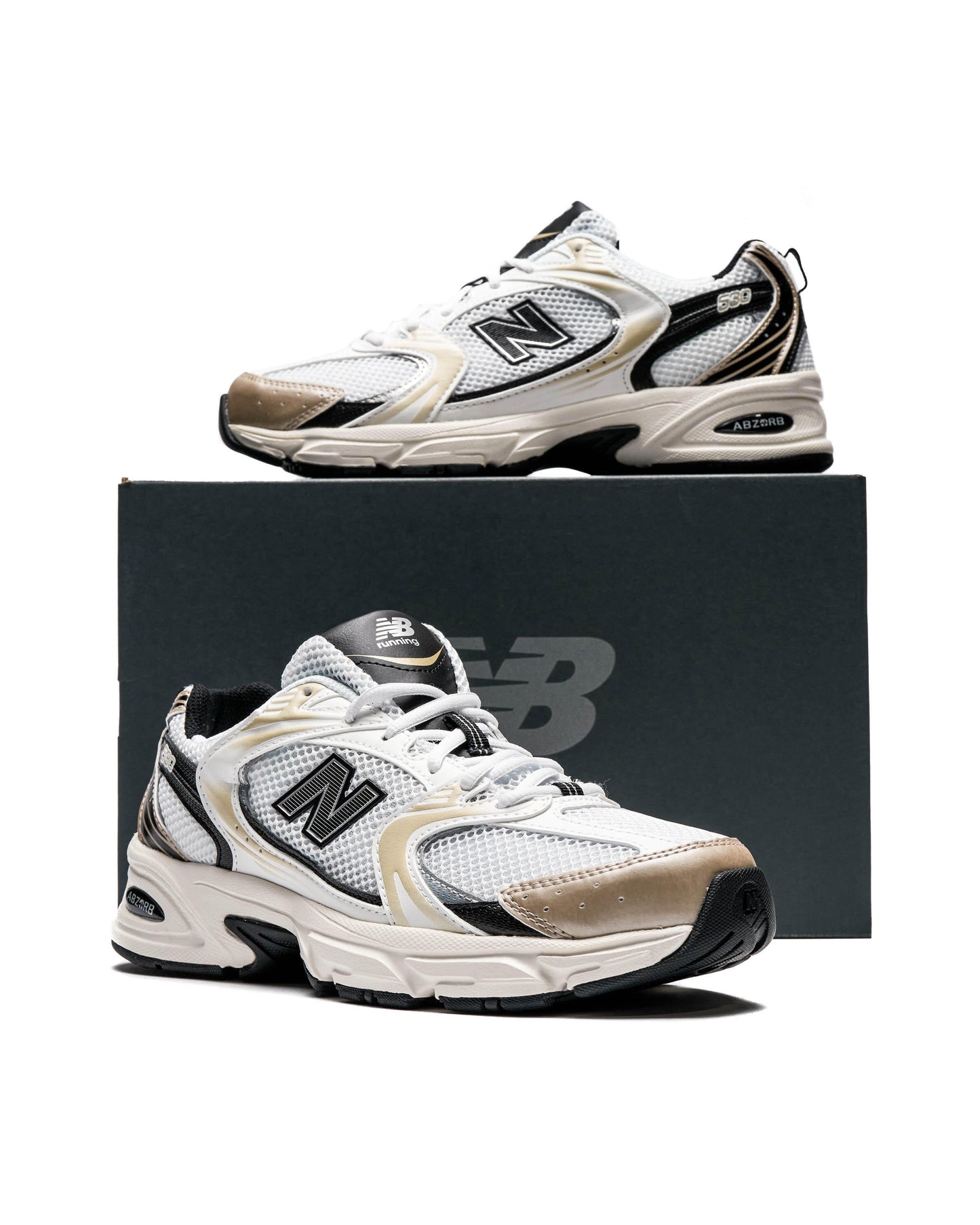 New Balance 530- WHITE LIGHT GOLD METALLIC